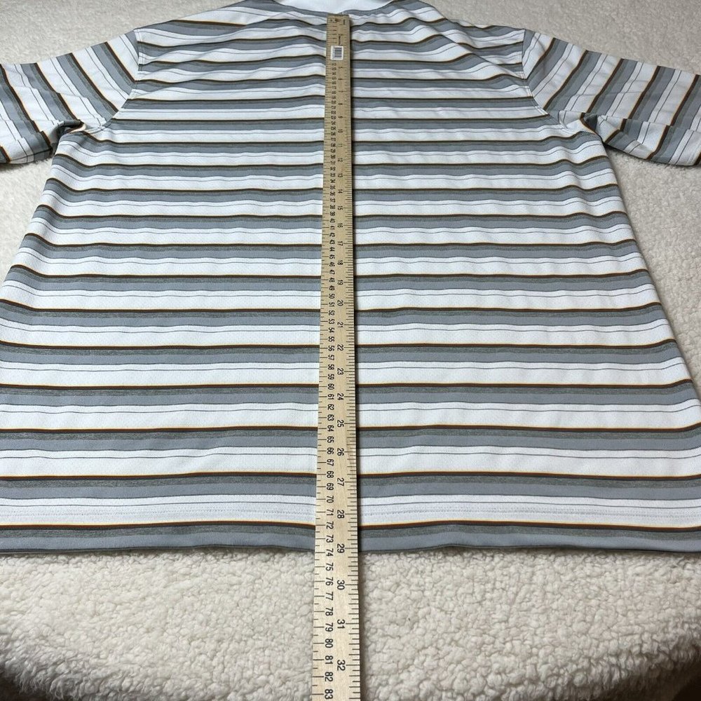 Nike Golf Polo Shirt Dri Fit Mens Large Striped Short Sleeve Adult Casual - Picture 6 of 6